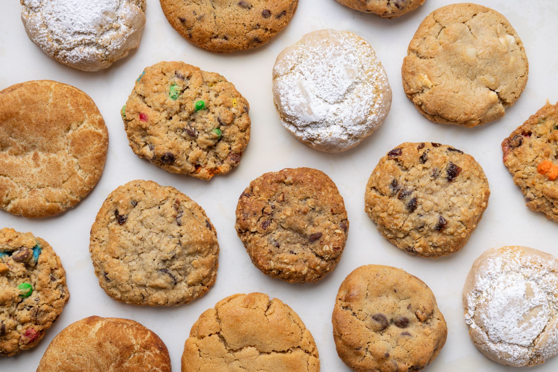 Assorted fresh-baked cookies
